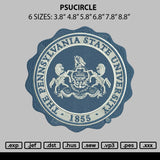 Psucircle Embroidery File 6 sizes