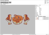 Beers Halloween Embroidery File 6 sizes