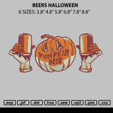 Beers Halloween Embroidery File 6 sizes