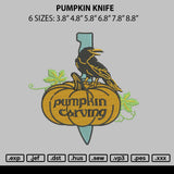 Pumpkin Knife Embroidery File 6 sizes