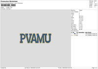 Pvamutext Embroidery FIle 6 sizes