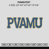 Pvamutext Embroidery FIle 6 sizes