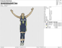 Paige Bueckers Embroidery File 6 size