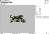 Panthers1104 Embroidery File 6 sizes