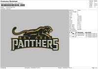 Panthers1104 Embroidery File 6 sizes