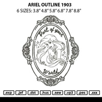Ariel Outline 1903 Embroidery File 6 sizes
