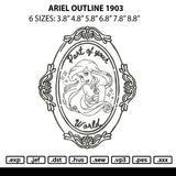 Ariel Outline 1903 Embroidery File 6 sizes