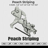 Peach Striping Embroidery