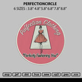 Perfectioncircle Embroidery File 6 sizes