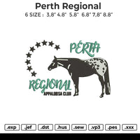 Perth Regional Embroidery File 6 size