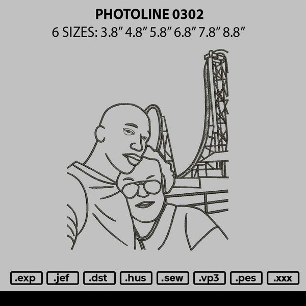 Photoline 0302 Embroidery File 6 sizes