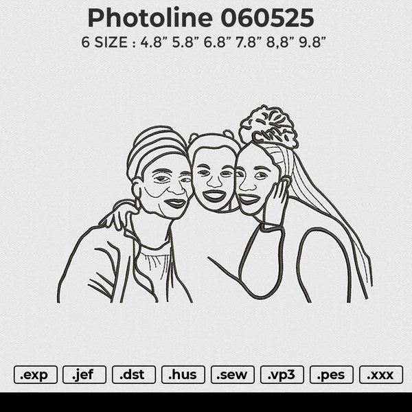 Photoline 060525 Embroidery File 6 size