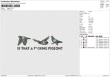 Pigeon Embroidery File 6 size