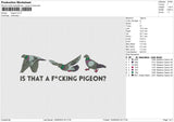 Pigeon Embroidery File 6 size