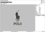 Polo 2 option Embroidery File Design