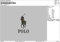 Polo1807 Embroidery File 6 sizes