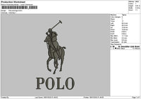 Polo 2 option Embroidery File Design