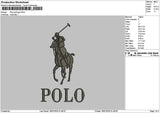 Polo1807 Embroidery File 6 sizes