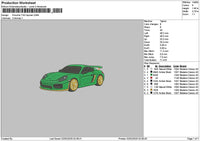 Green Car 0202 Embroidery File 6 sizes