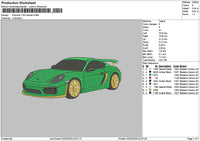 Green Car 0202 Embroidery File 6 sizes