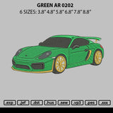 Green Car 0202 Embroidery File 6 sizes