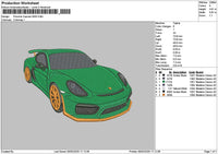 Green Car 0502 Embroidery File 6 sizes