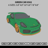 Green Car 0502 Embroidery File 6 sizes
