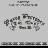 Purostext Embroidery File 6 sizes