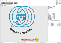 QUALITY CONTROL Embroidery File 6 size