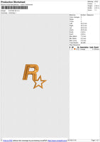 R-STAR 3D Embroidery File 6 size