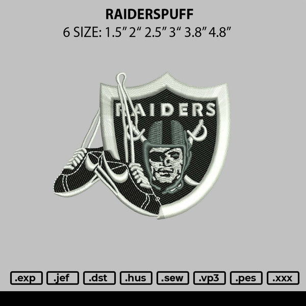 Raiderspuff Embroidery File 6 sizes