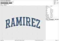 RAMIREZ B Embroidery File 6 size