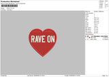 Raveheart Embroidery File 6 sizes