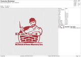 RC logo Embroidery File 4 size