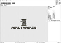 REAL THREADS Embroidery File 6 size