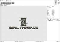 REAL THREADS Embroidery File 6 size