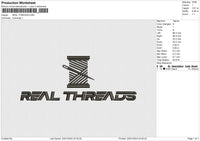 REAL THREADS Embroidery File 6 size