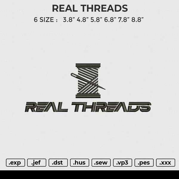 REAL THREADS Embroidery File 6 size