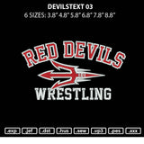 Devilstext 03 Embroidery File 6 sizes