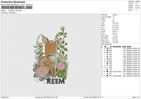 REEM no face Embroidery File 6 size