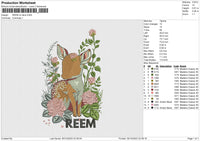 REEM no face Embroidery File 6 size