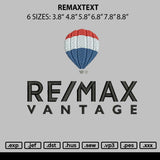 Remaxtext Embroidery File 6 sizes