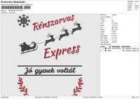 RENSZARVAS Embroidery File 6 size