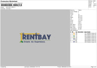 Rent Text Embroidery File 6 sizes