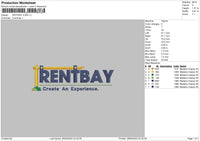 Rent Text Embroidery File 6 sizes