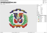 REPUBLICA DOMINICANA Embroidery File 6 size