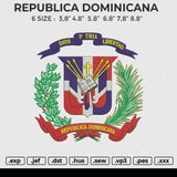 REPUBLICA DOMINICANA Embroidery File 6 size