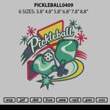 Pickleball0409 Embroidery File 6 sizes