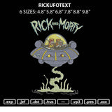 Rickufotext Embroidery File 6 sizes