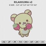 RILAKKUMA v2 Embroidery File 6 size